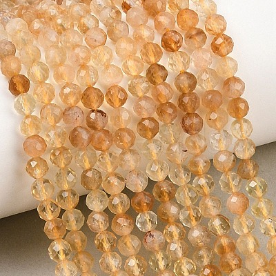Natural Citrine(Heated) Beads Strands G-G155-B03-02A-1