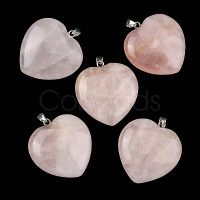 Natural Rose Quartz Pendants GG-K002-12A-03-1