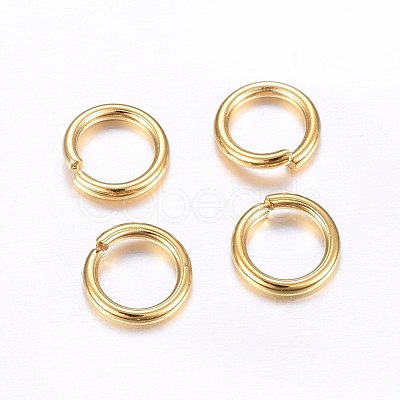 304 Stainless Steel Open Jump Rings X-STAS-O098-02G-08-1