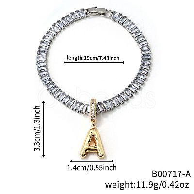 Fashionable Brass Charm Bracelets LI7211-1-1