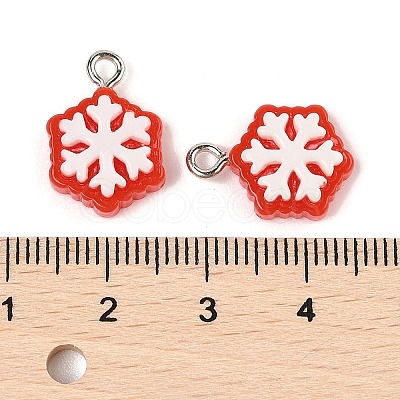 Christmas Theme Opaque Resin Pendants RESI-S08-02B-1