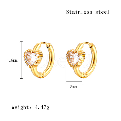 Cubic Zirconia Hoop Earrings VX9431-01-1