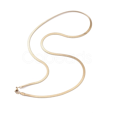 PVD Vacuum Plating 304 Stainless Steel Snake Chains Necklaces NJEW-O058-30G-1