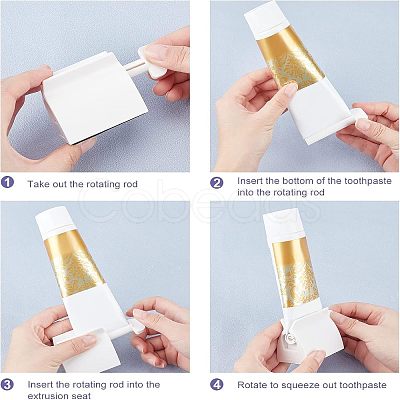 4Pcs 4 Style Plastic Toothpaste Squeezer AJEW-FH0001-73-1