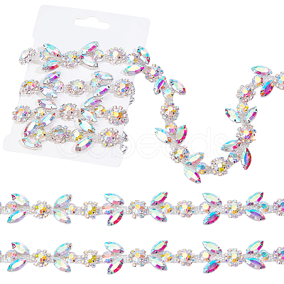 1 Yard Glass Rhinestone Chains DIY-WH0061-027S-1