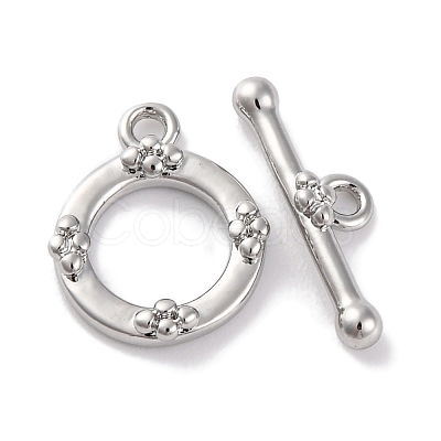 Brass Toggle Clasps KK-S403-22P-1