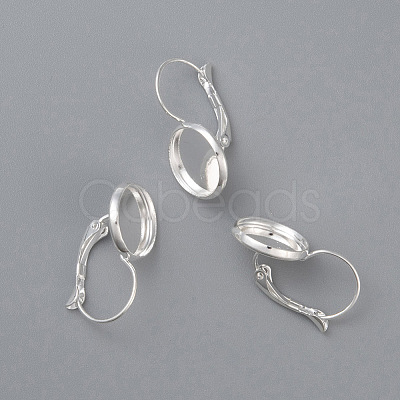 304 Stainless Steel Leverback Earring Settings LS-STAS-F191-03S-8mm-1