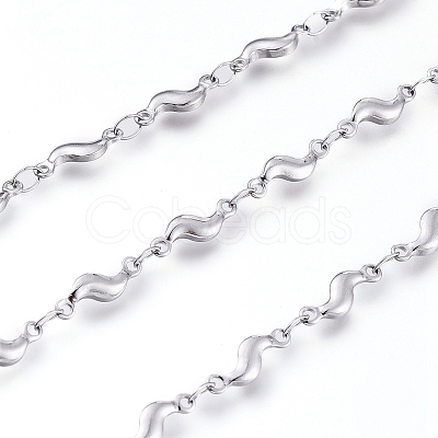 Tarnish Resistant 304 Stainless Steel Link Chains CHS-G014-14P-1