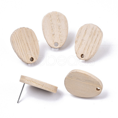 Cedarwood Stud Earring Findings X-MAK-N033-003-1