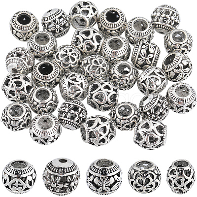 40Pcs 5 Styles Alloy European Beads FIND-SC0010-56-1
