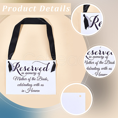 2Pcs Paper Wedding Memorial Sign AJEW-CN0006-23-1