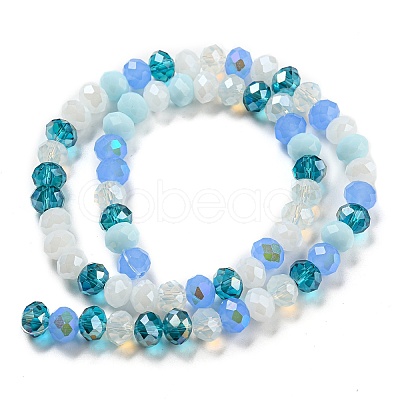 Glass Beads Strands EGLA-A034-M8mm-12-1