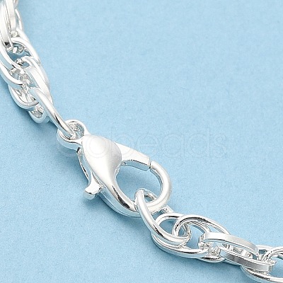 Alloy Flower & Glass Magnifying Pendant Necklace for Women MAGL-PW0001-01S-1