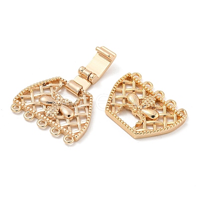 Brass Fold Over Clasps KK-N254-117G-01-1