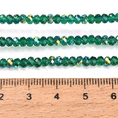 Electroplate Glass Beads Strands GL-CBAA615-03F-1