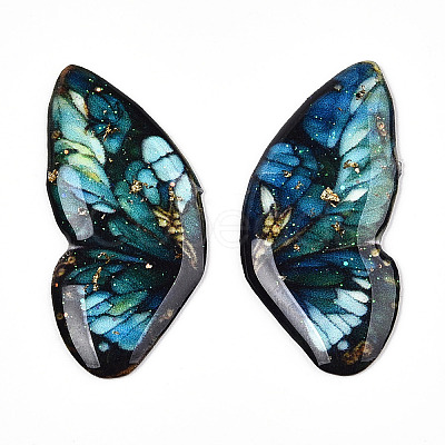 Epoxy Resin Butterfly Wings Cabochons CRES-N035-02F-1