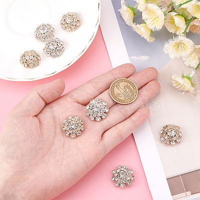 8Pcs 2 Colors Brass Shank Buttons RB-GF0001-02-1