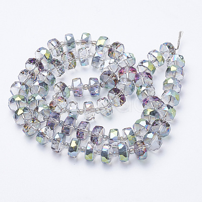 Electroplat Glass Beads Strands EGLA-Q092-8mm-D01-1