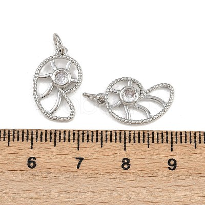 Brass Micro Pave Cubic Zirconia Pendants KK-A269-02A-P-1