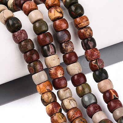 Natural Picasso Jasper/Polychrome Jasper Beads Strands G-Q616-02A-06-1