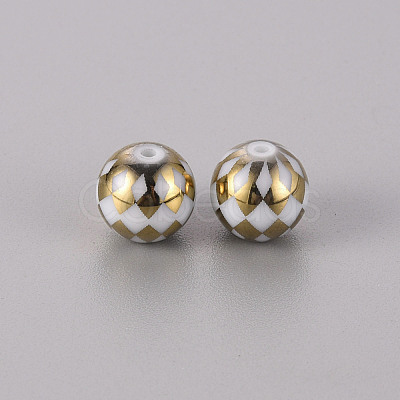 Electroplate Glass Beads EGLA-Q123-013D-1