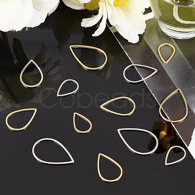 36Pcs 6 Style 304 Stainless Steel Linking Rings STAS-UN0033-66-1