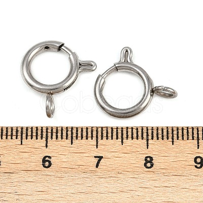 304 Stainless Steel Spring Ring Clasps STAS-B095-05F-P-1