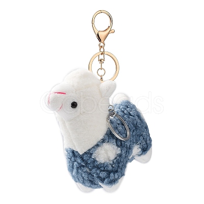 Cute Alpaca Cotton Keychain KEYC-A012-02D-1