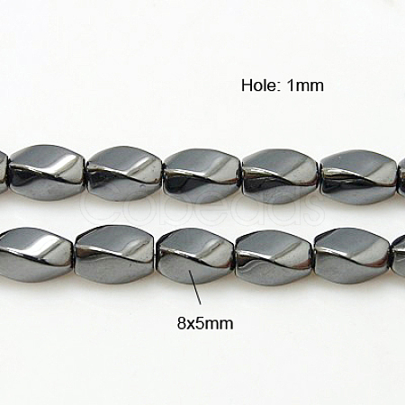 Non-magnetic Synthetic Hematite Beads Strands X-G-E001-4-8x5mm-1