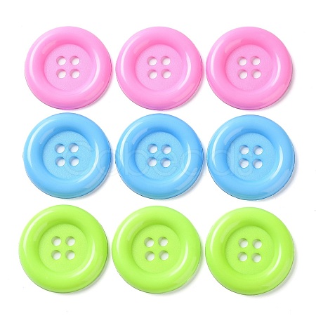 CRASPIRE 30Pcs 3 Colors Plastic Button BUTT-CP0001-02-1