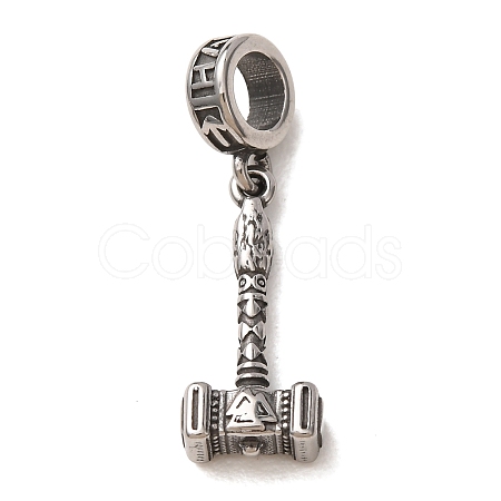 Viking 316 Surgical Stainless Steel European Dangle Charms SA-CBA7555-09AS-1