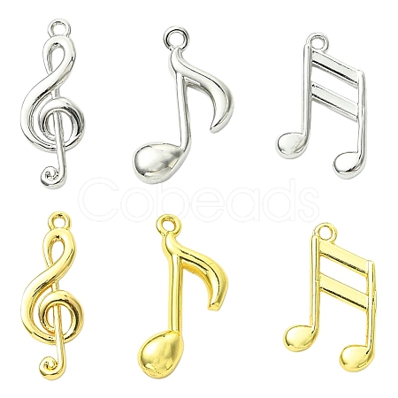 18Pcs 6 Styles Brass Charms KK-CJ0004-33-1