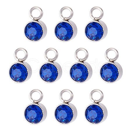 10Pcs Glass Rhinestone Charms STAS-TA0003-26G-1