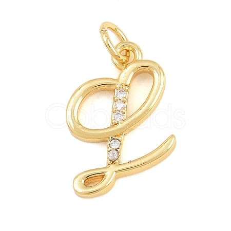 Brass Micro Pave Clear Cubic Zirconia Pendants CU-CBA7939-01L-G-1