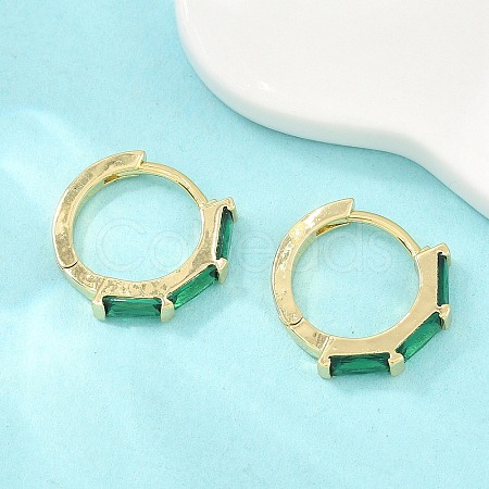 Brass Micro Pave Cubic Zirconia Hoop Earrings KK-CBA8324-12G-02-1