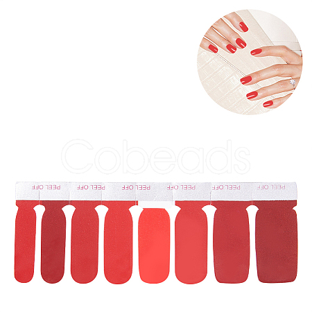Solid Color Full Cover Best Nail Stickers MRMJ-T039-01R-1