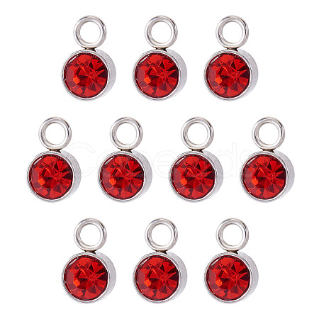 10Pcs Glass Rhinestone Charms STAS-TA0003-26B-1