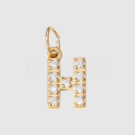 Stainless Steel Cubic Zirconia Pendants with Jump Rings FIND-PW0024-08H-1