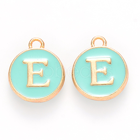 Golden Plated Alloy Enamel Charms X-ENAM-S118-05E-1