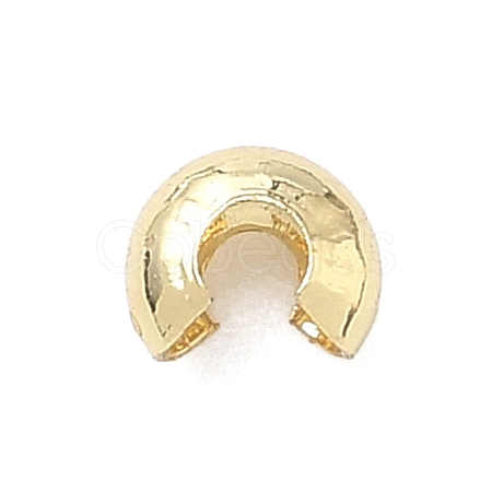 Brass Crimp Beads Covers KK-C156-08A-G-1