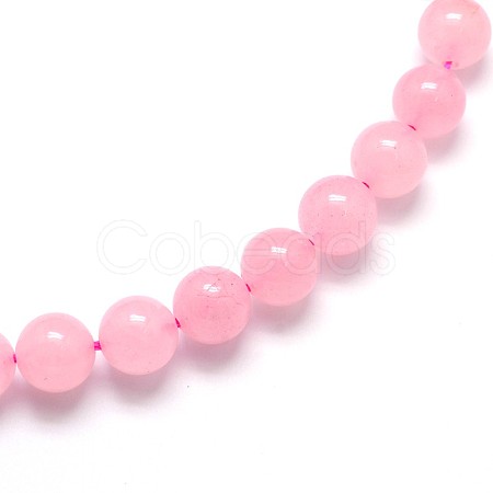 Natural Rose Quartz Round Beads Strands X-G-O047-04-8mm-1