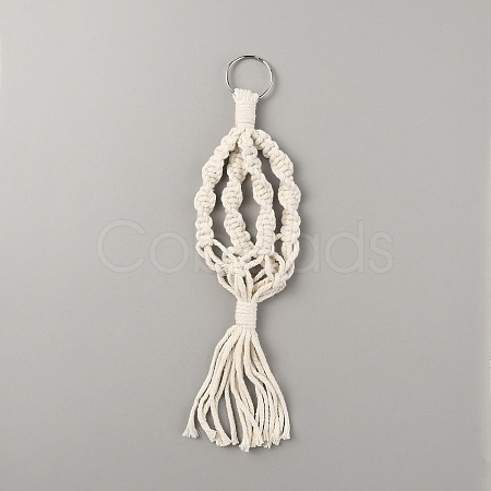 Cotton Macrame Plant Hangers AJEW-WH0314-61-1