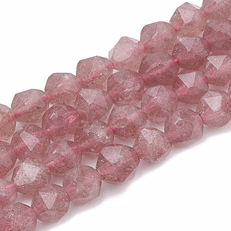 Natural Strawberry Quartz Beads Strands G-S332-6mm-006-1