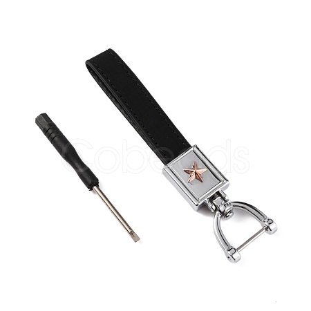Cowhide Leather Keychains KEYC-WH0018-52A-1