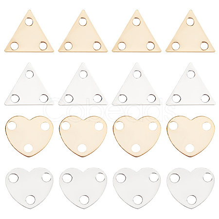 80Pcs 4 Style Brass Chandelier Component Link KK-BC0009-70-1