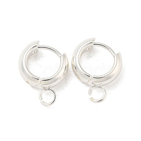 201 Stainless Steel Huggie Hoop Earring Findings STAS-P283-01U-S-1