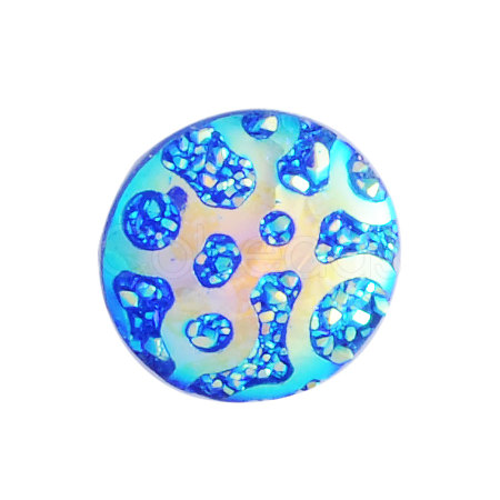 Druzy Resin Cabochons CRES-Q191-HA025-1-1