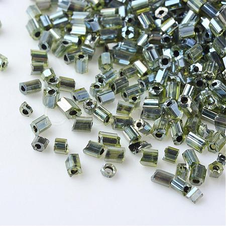 Transparent Two Cut Glass Seed Beads SEED-Q022-2224-1