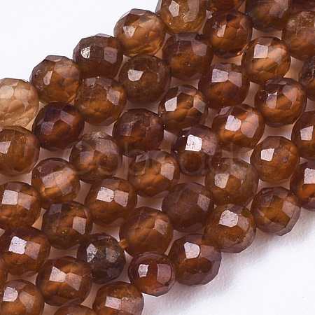Natural Orange Garnet Beads Strands G-R462-029B-1