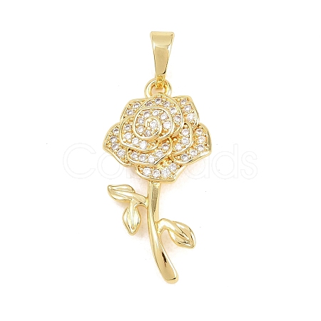 Valentine's Day Brass Micro Pave Clear Cubic Zirconia Pendants KK-D258-07G-08-1